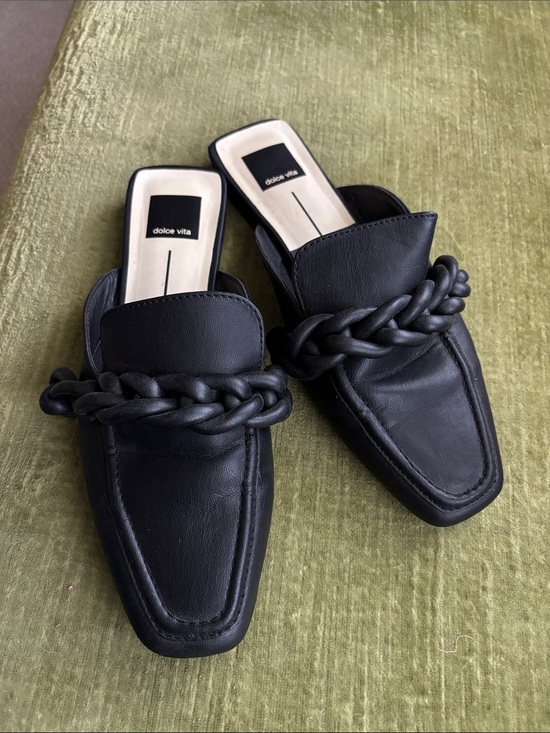 Dolce Vita Shoes - Size 8 Dolce Vita Black Braided Leather Slip-On Loafers